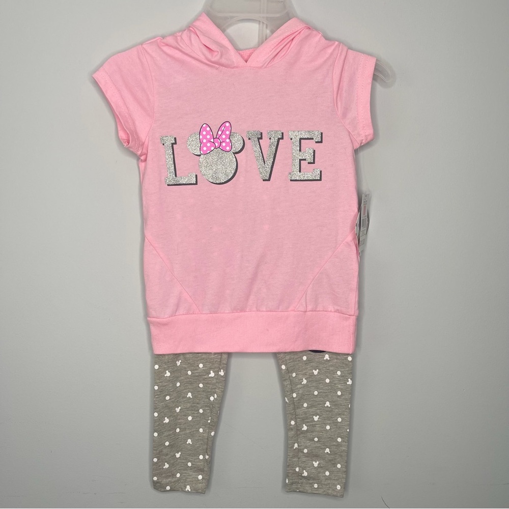 Brand new Disney Minnie Mouse two piece‎ outfit set size 4